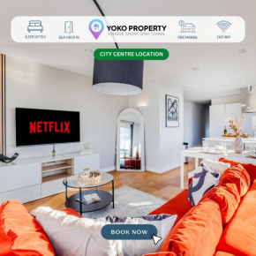 Luxury Penthouse Apartment in Central Milton Keynes with Free Parking, Balcony, Self Check-In, Fast WiFi and Sky TV by Yoko Property